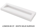 Plan vasque, bassin incliné grand taille 85 cm : L 100 à 201 x P 40 à 51 cm, finition lisse mate, 10 couleurs au choix, , résine Akrytan® teinté dans la masse, Livraison Offerte.